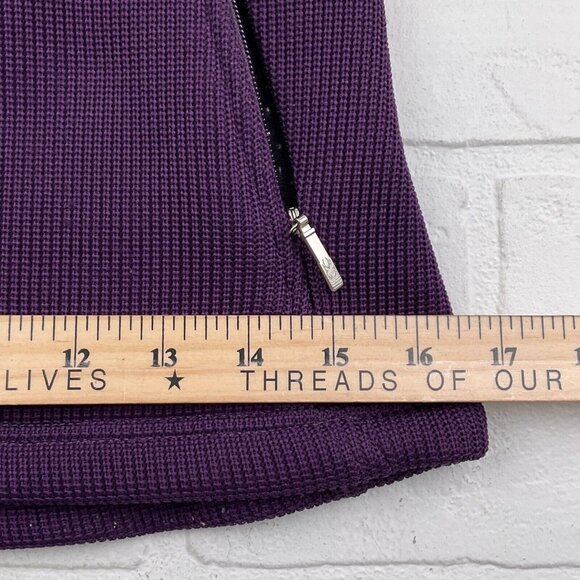 Spyder Jacket Women XSmall Purple Full Zip Heavy Knit Racing Moto Classic - Picture 9 of 13